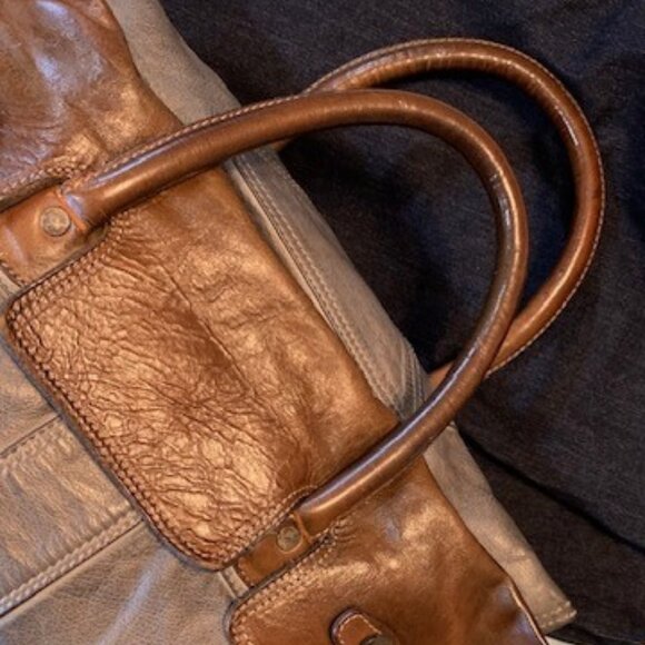 Alchimia Leather Handbag Grey and Brown - Picture 4 of 12